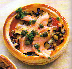 Auberginen-Lachs-Tarte