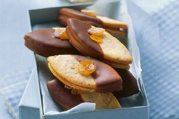 Orangen-Nougat-Plätzchen