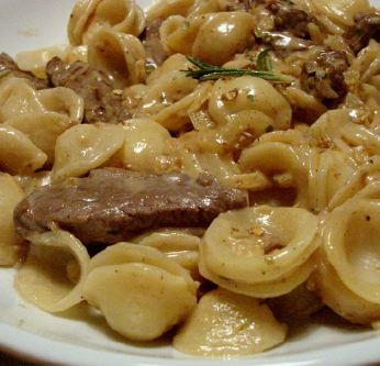 Orechiette mit Rinderfilet in Whiskey-Sahne