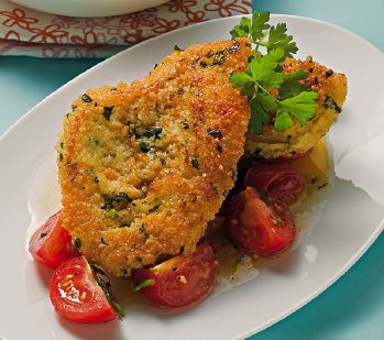 Rotbarsch in Couscouskruste