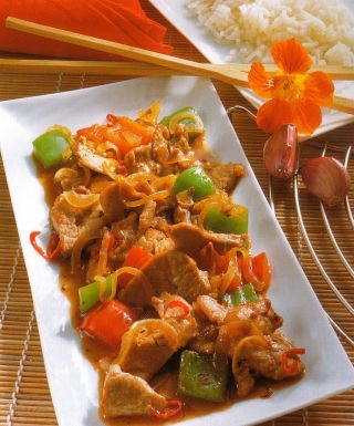 Schweinefleisch mit Paprika